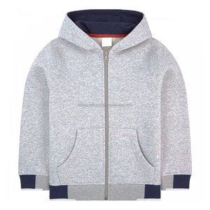 Sudadera con Capucha para Niños, con Cierre, Informal, Novedad 2025, Venta al por Mayor, Sudadera Lisa con Capucha y Cierre para Bebés, Transpirable - Product Image 1