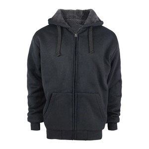 Sweat à capuche pour homme, hiver, uni, brodé, doublé, pull-over, molleton épais et chaud, avec poches et cordons de serrage - Product Image 4
