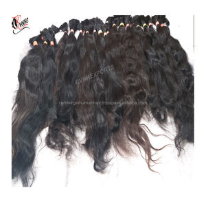 Mèches de cheveux indiens vierges non traités, en vrac, cheveux humains - Product Image 6
