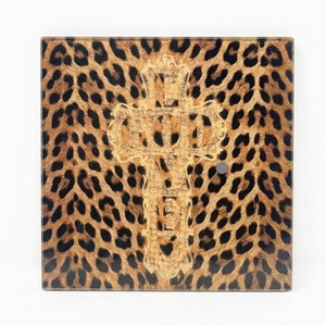 High Demand Customizable <b>Square</b> Cheetah Print Eyelash Tiles Eco-Friendly Durable Acrylic Plastic Personalized Eyelash <b>Tools</b> - Product Image 4