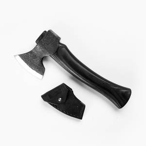 Hacha Tomahawk de Acero Forjado con Mango de Goma y Funda de Cuero para Supervivencia - Product Image 2