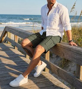 Quick Dry Comfortable Fit Solid Casual Breathable Lightweight Canvas Men's High Quality Gym Shorts for Fitness Sports Outdoor - Product Image 3