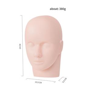 Soft Silicone Lash <b>Head</b> Mannequin Cosmetic Makeup Practice <b>Head</b> for Eyelash <b>Training</b> - Product Image 6