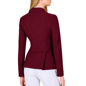 <b>Burgundy</b> Equestrian <b>Jacket</b> for <b>Women</b> Slim Fit Riding Blazer Elegant Horse Riding Competition Coat Custom OEM Wholesale Apparel - Product Image 1