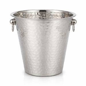 Stainless Steel Durable Wine Bucket | Ice Bucket for <b>Beer</b> | Double Handle Beverage <b>Chiller</b> 2.5L American Style Parties - Product Image 1
