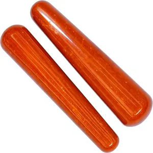 Bâtonnet Yoni sculpté en Jaspe Rouge Naturel 11cm, Pierre précieuse polie et lisse, Outil de bien-être pour exercices de Kegel du plancher pelvien, Vente en gros pour femmes - Product Image 1
