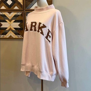 Custom Women Men Winter Pink <b>Mock</b> <b>Neck</b> Fleece Sweatshirt Front Parke Logo Printed Embroidery 100% Cotton Oversized Eco-Friendly - Product Image 3