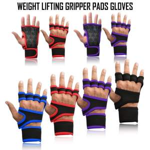 CLOVIX SPORTS Heavyweight Gym Grip Pads Breathable Lifting <b>Gloves</b> Non Slip Palm Protection For Bodybuilding Training - Product Image 3