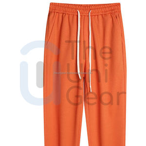 Jogging pour homme de haute qualité, 100% coton, décontracté, droit, rayé, léger, orange, séchage rapide, respirant, pour la salle de sport et le fitness - Product Image 3