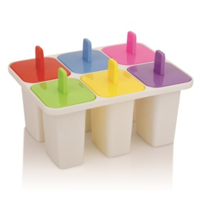 Moules à glaces en plastique réutilisables, sans BPA, empilables, compatibles lave-vaisselle, pour 6 sucettes glacées maison, qualité alimentaire - Product Image 1
