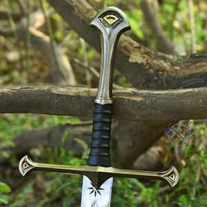 Épée viking en acier à haute teneur en carbone forgée à la main avec fourreau en bois sculpté, style guerrier nordique médiéval, lame de haute qualité, fourreau de qualité supérieure - Product Image 1