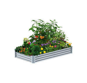 Bac à légumes surélevé en métal galvanisé de qualité supérieure avec design personnalisé pour la culture de légumes, d'herbes et de fleurs en extérieur - Product Image 2