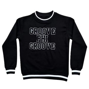 Sudadera Negra con Cuello Redondo Groove Phi Groove Social Fellowship, 100% Algodón, Felpa, Bordado Chenille, Ropa de Fraternidad Griega para Hombre - Product Image 6