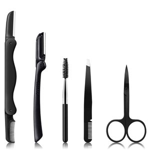 Kit de Pinzas para Cejas, Depiladora Profesional de Acero Inoxidable, Kit de Cejas 5 en 1, Recortadora de Cejas, Set de Cuidado de Cejas - Product Image 1