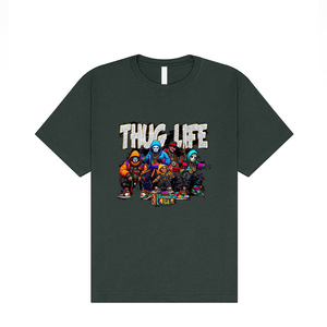 เสื้อยืดผู้ชายแขนสั้นผ้าแคนวาสคอตตอน 100% ระบายอากาศดี สีพื้น สไตล์ลำลอง พิมพ์ลาย DTG ดีไซน์เฉพาะตัว ผลิตตามสั่ง คุณภาพสูง เหมาะสำหรับใส่หน้าร้อน - Product Image 1