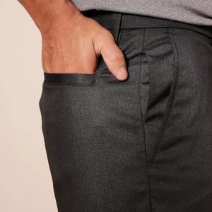 Shorts de golf classiques pour hommes, coupe ajustée, respirants, 100 % coton toile, couleur unie, service OEM, taille mi-haute, style décontracté - Product Image 6