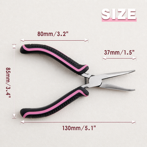 Precision Mini Bent Needle Nose Pliers Stainless Steel Serrated Jaw <b>Soft</b> Grip for Jewelry Making <b>Wire</b> Wrapping and Craft Use - Product Image 4