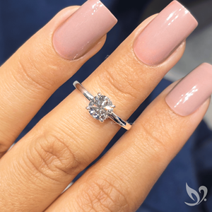 Anillo Solitario con Diamante Cultivado en Laboratorio de Corte Redondo de 1 Quilate en Oro Sólido de 18K |   Anillo de Compromiso y Aniversario Certificado por IGI - Product Image 5