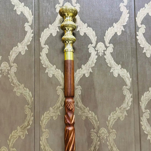 Antique Brass Victorian Handle Rosewood Multifunction Walking <b>Stick</b> for Halloween Easter Valentine's Day Thanksgiving Graduation - Product Image 1