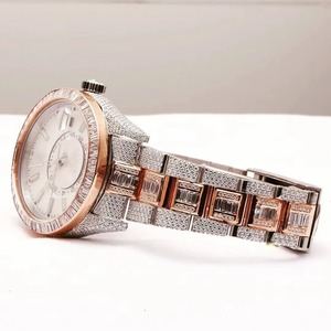 Reloj de Lujo para Hombre, Estilo Hip Hop, con Diamantes Moissanite Helados, Movimiento Mecánico, Caja de Cerámica y Correa de Acero Inoxidable, Último Modelo - Product Image 2