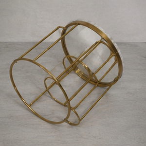 Modern Round Coffee <b>Table</b> with <b>Mirror</b> Top and Metal Frame Living Room Furniture Decorative Accent <b>Table</b> - Product Image 2