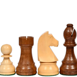 Piezas de ajedrez Staunton premium de 3.75 pulgadas, Rey y Caballero alemanes en madera de Sheesham y Boxwood al mejor precio - Product Image 5