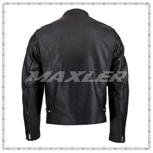Chaqueta de motociclista de cuero aprobada por la CE para hombre, elegante chaqueta de motorista, chaqueta de montar de cuero duradera con tela de alta calidad - Product Image 2