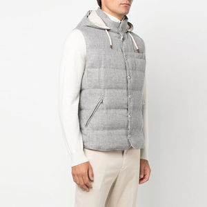 Gilet matelassé en toile chauffant pour homme grande taille avec logo personnalisé – Chaud pour l'automne et l'hiver, sans manches, décontracté, style streetwear - Product Image 2