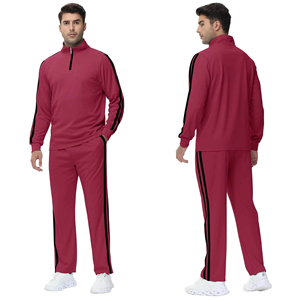 Conjunto Deportivo de Dos Piezas para Hombre, Transpirable, de Forro Polar Técnico, para Gimnasio y Fitness, 100% Poliéster, Deportivo, para Invierno, Año Nuevo 2026 - Product Image 1