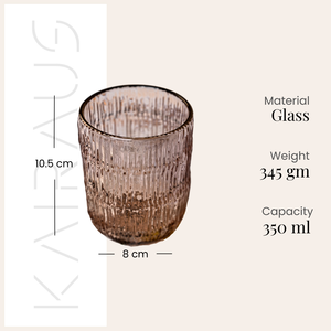 Juego de 6 Vasos Vintage AMAARE de 450 ml de Capacidad, Vasos Transparentes con Texturas Únicas para el Hogar, Hotel, Regalo de Boda - Product Image 3