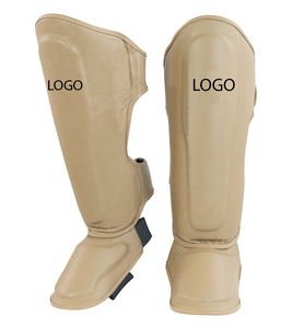 Protections de tibia et coussinets d'entraînement Muay Thai en cuir et PU avec protection de base pour MMA et boxe, ajustement universel - Product Image 6