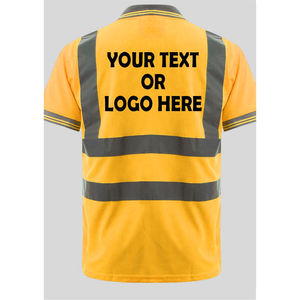 Camisa de seguridad con cremallera y logotipo personalizable, prenda reflectante de doble tira, tela de malla transpirable, personalizable a un precio razonable - Product Image 1