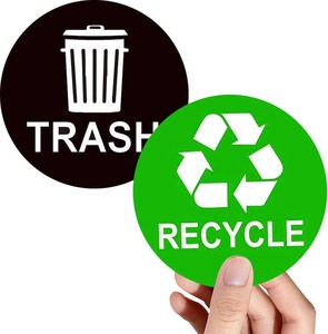 Etiquetas Adhesivas de Vinilo Ecológicas con Logotipo Personalizado, Resistentes al Agua y a los Rayos UV, con Acabado Brillante, para Contenedores de Basura - Product Image 2