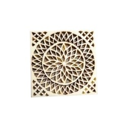 Posavasos Cuadrado de Resina Negra Bohemia de Alta Calidad con Incrustaciones de Hueso, Ecológico, 4''x4'', para Servir, Uso en Cocina - Product Image 2