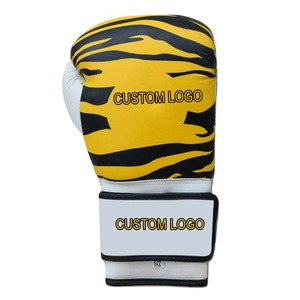 Gants de boxe de compétition / Gants de boxe en cuir PU moulés à la machine avec logo personnalisé pour la vente en gros - Product Image 3