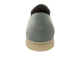 Mocasines de Lona Sin Cordones con Punta Redonda, Entresuela Transpirable de EVA, Suela de Goma, para Todas las Estaciones, Color Gris Claro Sólido - Product Image 3