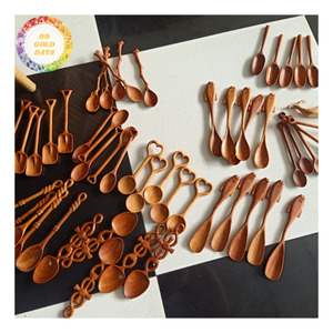 Cuillères en bois sculptées à la main, cadeau de Noël, petites cuillères de service fantaisie, design personnalisé - CARYLN - Product Image 1