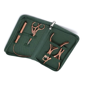 Kit professionnel d'outils pour extensions de cheveux 4 pièces : pinces en acier inoxydable, aiguille à boucle, ciseaux pour salon de coiffure professionnel - Product Image 2
