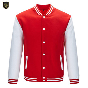 Wool Body Men Letterman Jacket Contrast Fabric Sleeves <b>Covered</b> <b>Button</b> Closure Casual Street Wear Warm Daily Use Durable Fit - Product Image 1