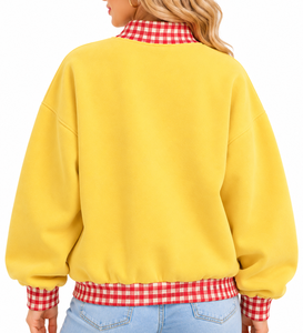 Manufacturer Wholesale <b>Women's</b> Mock Neck <b>Sweatshirt</b> Custom Merry <b>Christmas</b> Letter Patch Embroidery Cotton Fleece Top - Product Image 3