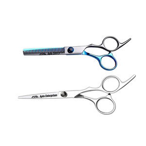 Ensemble de ciseaux professionnels en acier inoxydable pour la coupe et l'éclaircissement des cheveux, pour barbier, coiffeur et salon de beauté - Product Image 6