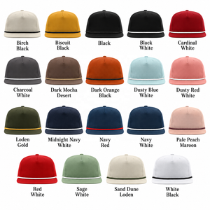 โรงงานผลิตเสื้อผ้าสตรีทแวร์แบบ OEM ODM รับผลิตหมวกเบสบอลแบบ Snapback 5 ชิ้น ปักโลโก้ 3 มิติ ปีกหมวกแบน ขายส่ง ผู้ผลิตจากเวียดนาม - Product Image 6