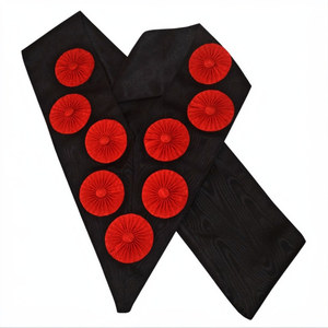 AASR 9th Degree Masonic sash black <b>ribbon</b> Moire symbolic embroidery ceremonial regalia Scottish Rite ritual tradition - Product Image 2