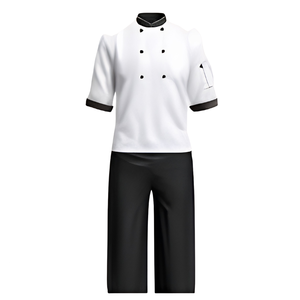 Veste de Chef de Cuisine Professionnelle avec Poches, Fermeture Éclair et Boutons, Col, pour Hommes et Femmes, Tailles Plus - Product Image 1