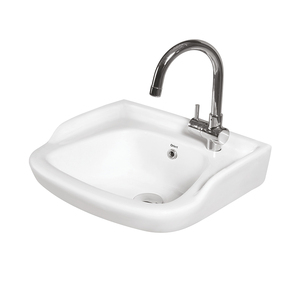 Venta Exclusiva de la Mejor Calidad: Lavabo de Pared de Cerámica Blanca de Diseño Clásico Hecho en India para Uso Doméstico - Product Image 1