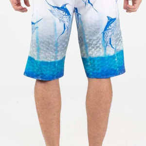 Short de bain personnalisable pour homme en polyester à cordon de serrage, imprimé sublimation poisson, séchage rapide, taille élastique, pour la pêche en extérieur - Product Image 5