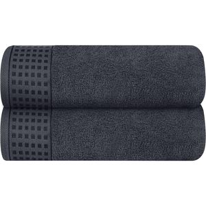 Juego de 2 Toallas de Baño Extra Grandes 100% Algodón, 28x55 Pulgadas, Ultra Suaves, Altamente Absorbentes, de Secado Rápido y Ligeras - Product Image 1