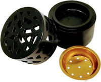 Brûleur d'encens indien religieux décoratif en bois, design complexe, fait main, personnalisable, haute qualité, livraison rapide SS