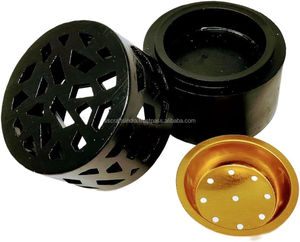 หัวเผาทำจากไม้สำหรับตกแต่งด้วยการออกแบบที่ซับซ้อนอุปกรณ์เสริมกลิ่นหอมสำหรับบ้านที่มีกลิ่นหอม - Product Image 2