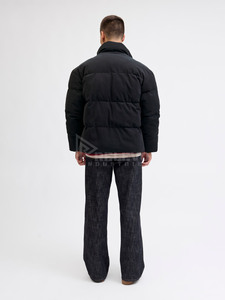 Blouson matelassé tendance pour homme, personnalisé, à capuche, imperméable, coupe-vent, pour le printemps, style universitaire, streetwear, en duvet de canard, pour moto - Product Image 2